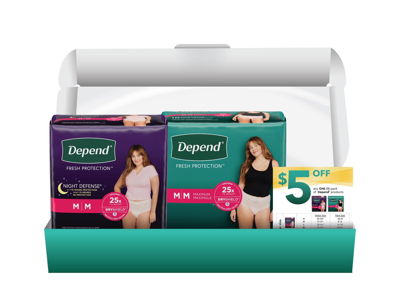 Depend_women_3D_sample kit