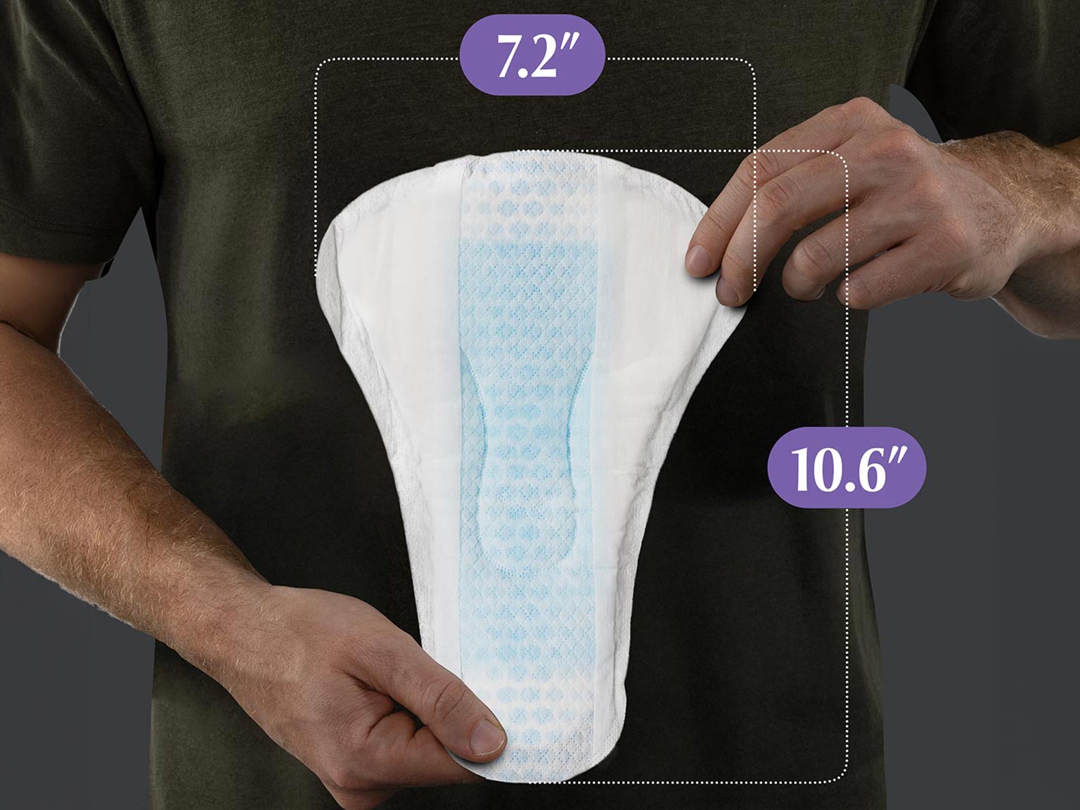 Size of Depend® Night Defense Men's Guards