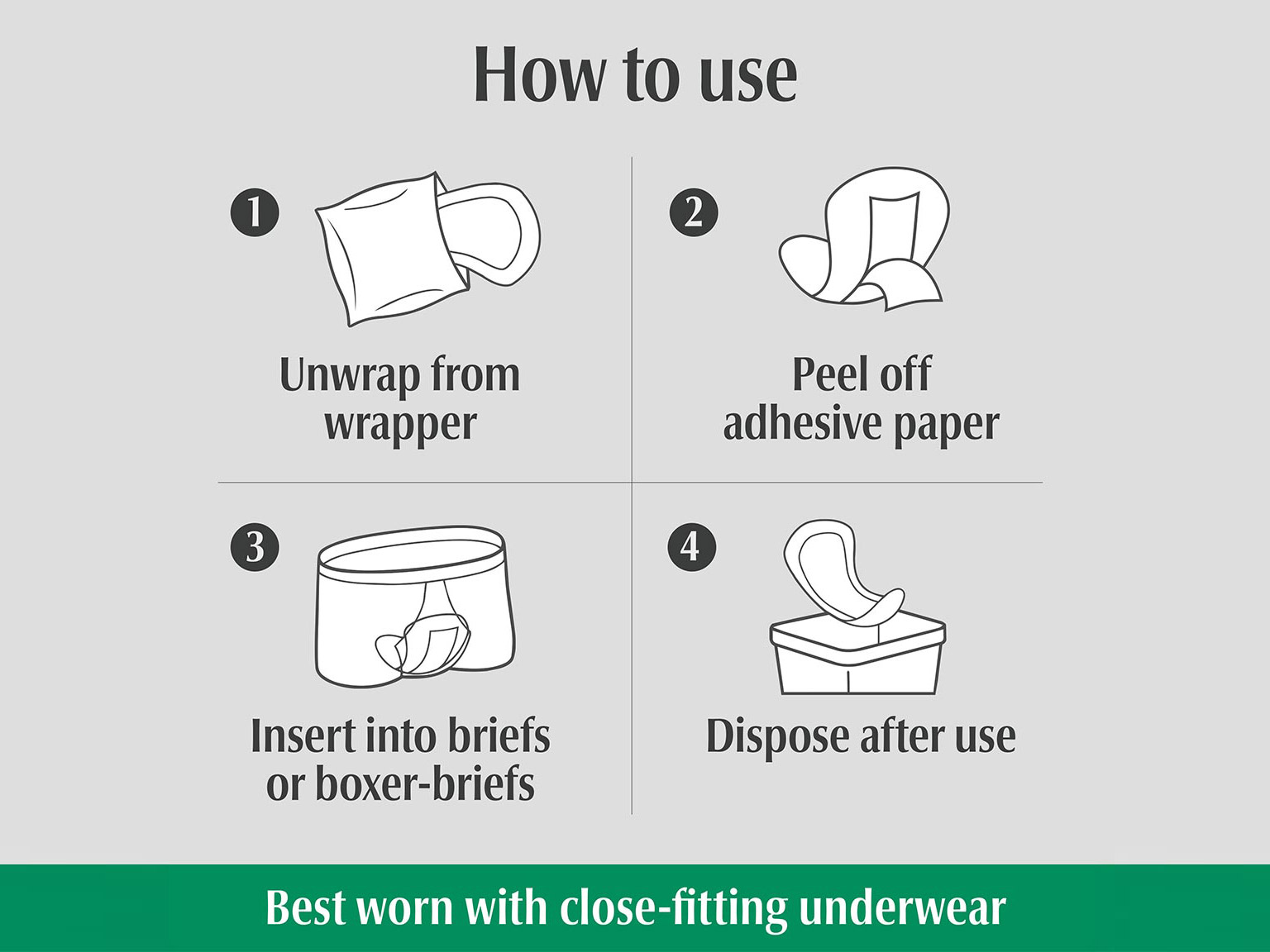 How to use the Depend® Fresh Protection Men's Guards