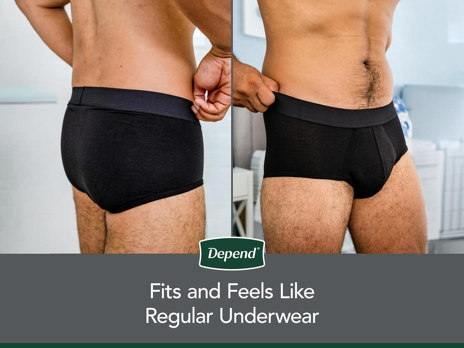 Depend® Reusable Incontinence Underwear for Men feels like regular underwear