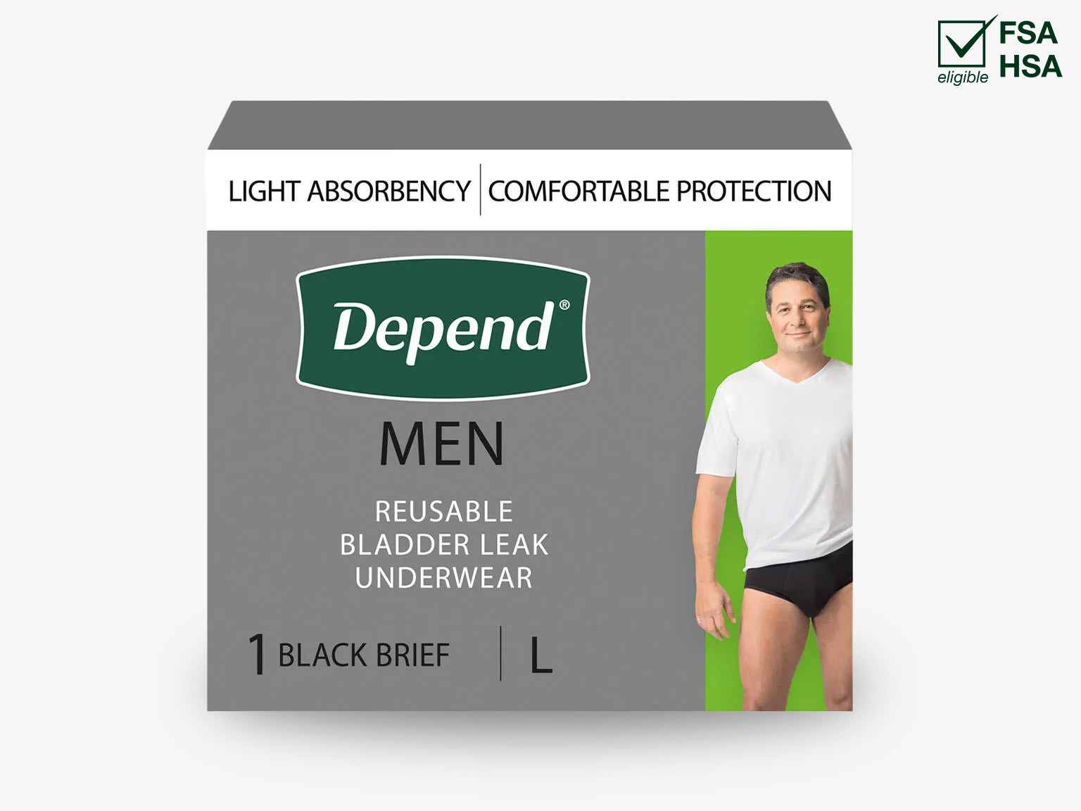 Front pack image of  Depend® Reusable Incontinence Underwear for Men