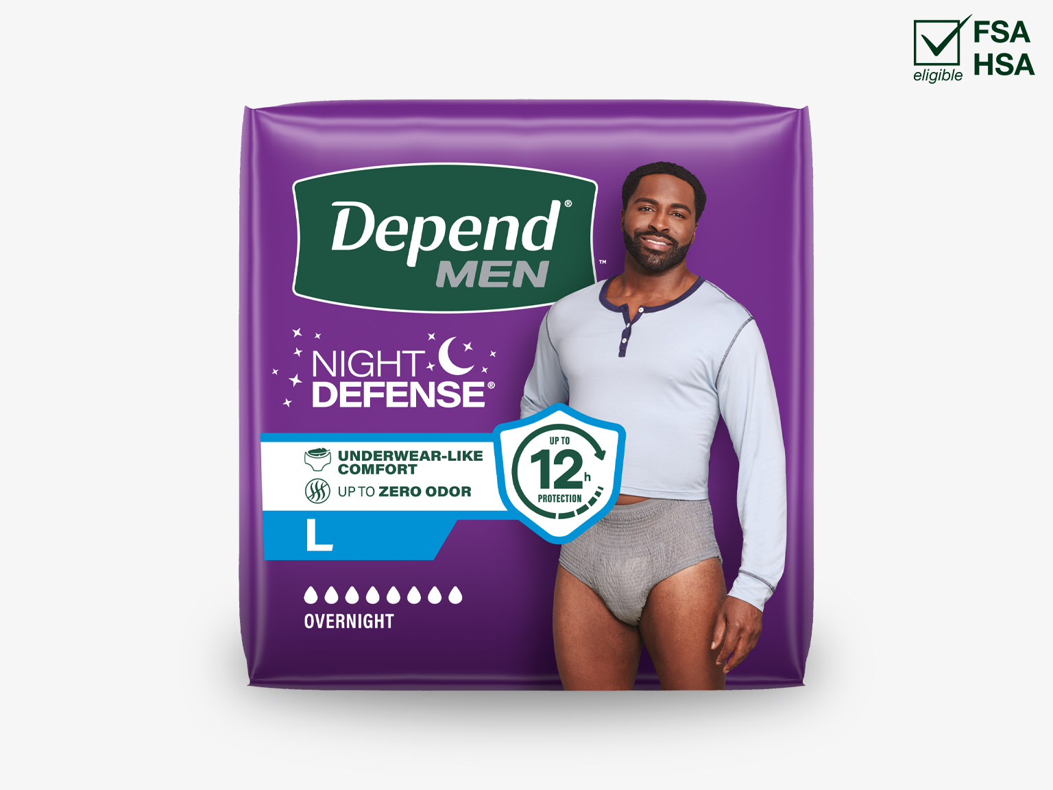 Depend® Night Defense® Men’s Adult Diapers 