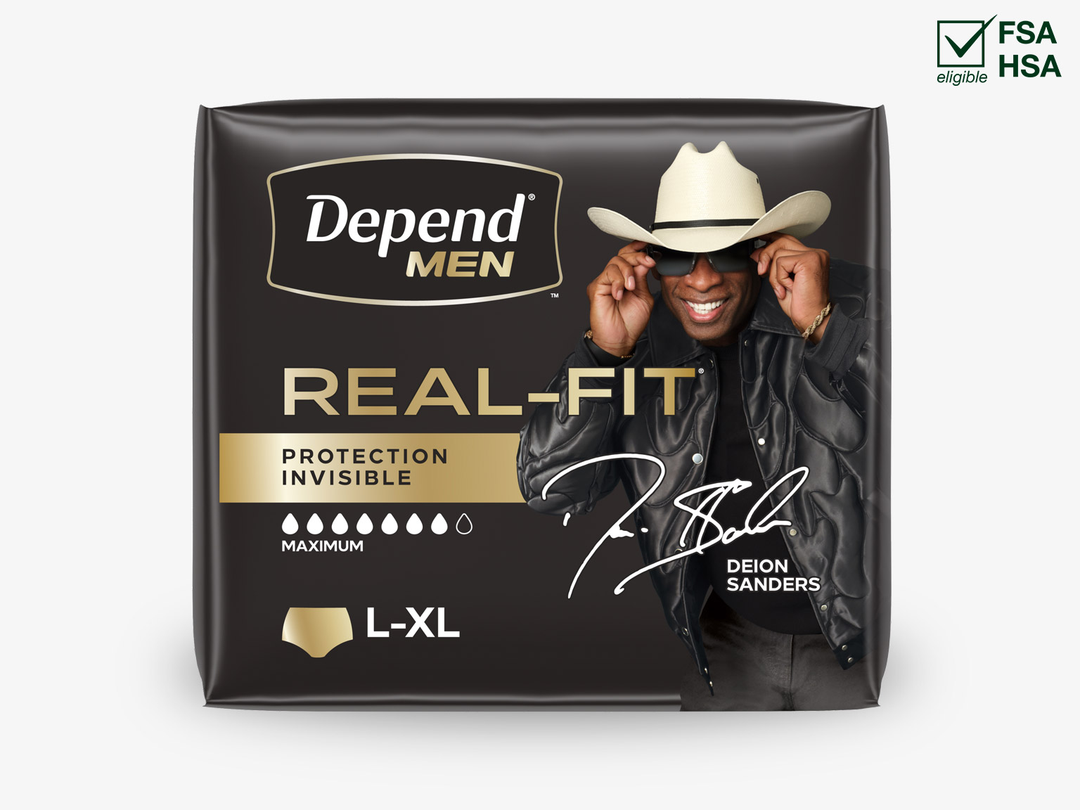 Front pack image of  Depend® Real Fit® Men’s Adult Diapers 