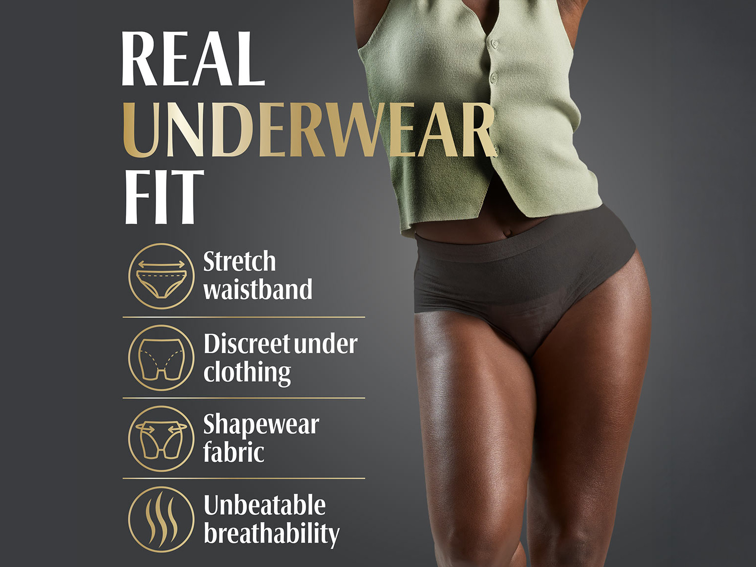 Depend® Silhouette® Underwear for Women is comfortable and discreet
