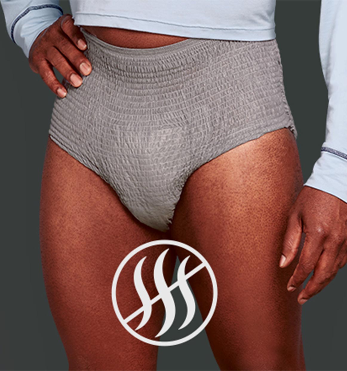 Depend® Incontinence Night Defense® Underwear for Men Feature: and turning liquid into gel to help you sleep comfortably all night