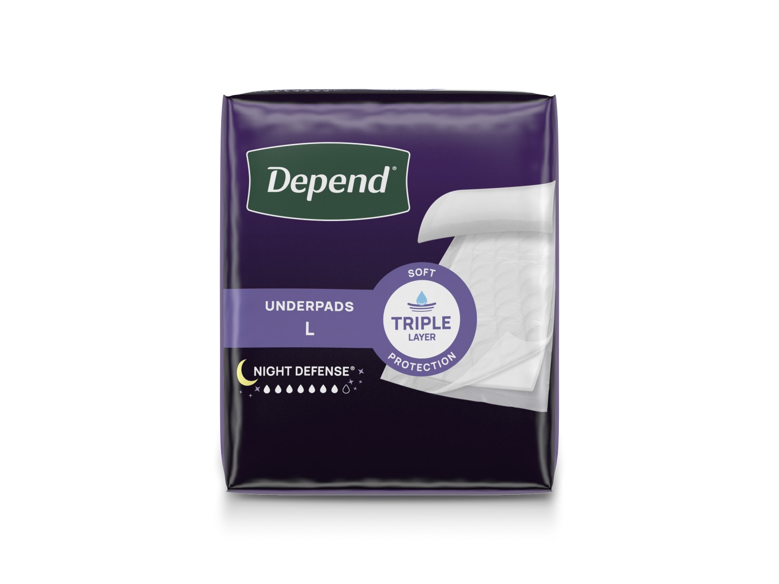 Depend® Incontinence Night Defense® Underpads